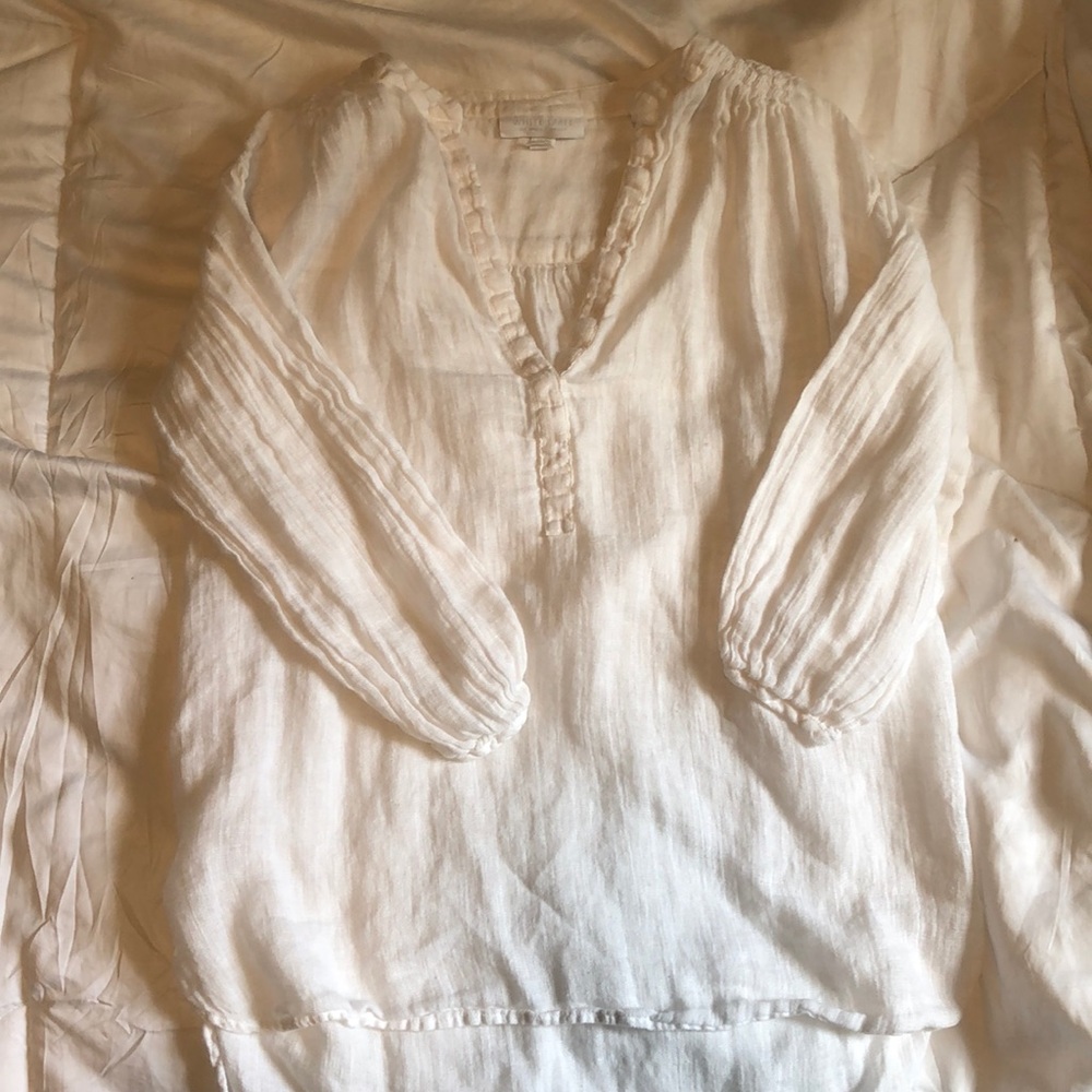 White Linen Top